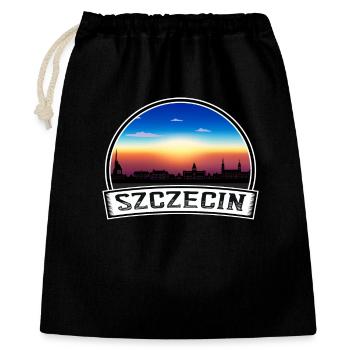 Stettin Polen Skyline Vintage Sunset Travel Souv - Geschenkbeutel aus Baumwolle (40 x 50 cm) - Schwarz - Vorne