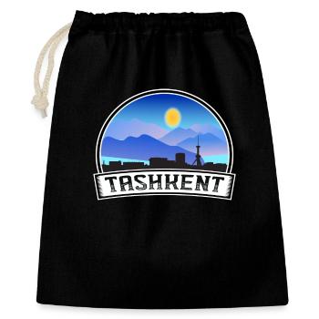 Tachkent Ouzbékistan Skyline Vintage Sunset Voyage - Sac cadeau 40 x 50 cm - noir - Devant