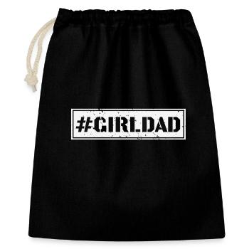 #Girldad Hashtag Cadeau de la fête des pères - Sac cadeau 40 x 50 cm - noir - Devant