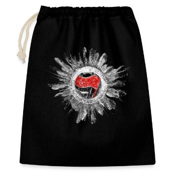 Antifa Advect - Geschenkbeutel aus Baumwolle (40 x 50 cm) - Schwarz - Vorne