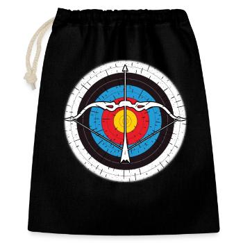 Tir à l’arc, Tir à l’arc, Tir à l’arc - Sac cadeau 40 x 50 cm - noir - Devant
