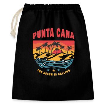 Conception de plage de Punta Cana - Sac cadeau 40 x 50 cm - noir - Devant