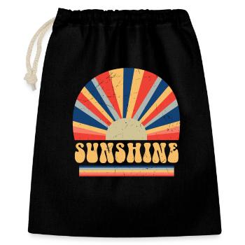 Retro 70s Style Hippie Sunshine - Gift Bag 40 x 50 cm - black - Front