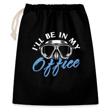 Citation de plongée sous-marine Conception de plongée sous-marine dans laquelle je serai - Sac cadeau 40 x 50 cm - noir - Devant