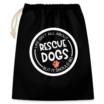Rescue Dog Search Dog Service Dog Paw - Gift Bag 40 x 50 cm - black - Front
