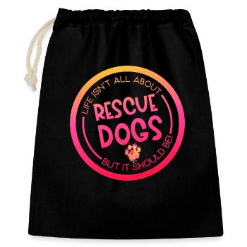 Rescue Dog Search Dog Service Dog Paw - Gift Bag 40 x 50 cm - black - Front