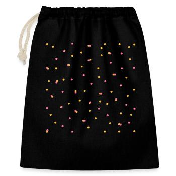 Confetti in pink & yellow - Gift Bag 40 x 50 cm - black - Front