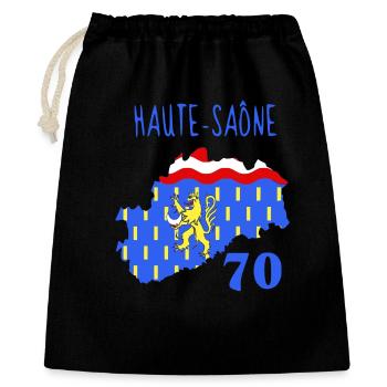 Haute-Saône - Geschenkbeutel aus Baumwolle (40 x 50 cm) - Schwarz - Vorne