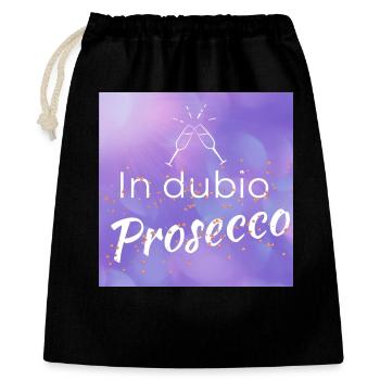funny saying: "In dubio Prosecco" - Gift Bag 40 x 50 cm - black - Front