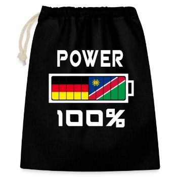 Deutschland und Namibia Power 100% - Geschenkbeutel aus Baumwolle (40 x 50 cm) - Schwarz - Vorne