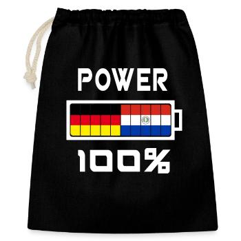 Germany and Paraguay Power 100% - Gift Bag 40 x 50 cm - black - Front