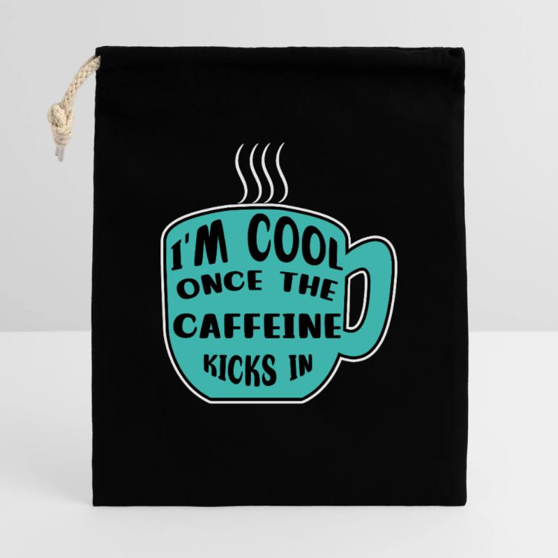 Caféine Coffee Drinker Coffee Cup Coffee Déclaration Sac cadeau 40 x 50 cm