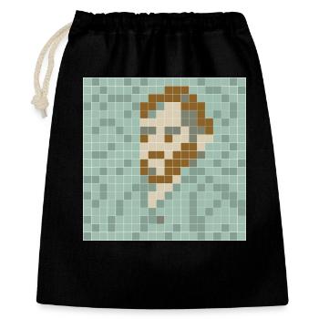 Van Gogh - Self portrait - PixelArt Self-Portrait - Gift Bag 40 x 50 cm - black - Front