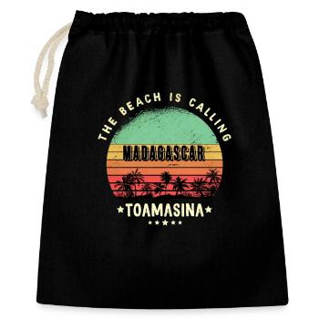 Conception de la plage de Toamasina Madagascar - Sac cadeau 40 x 50 cm - noir - Devant