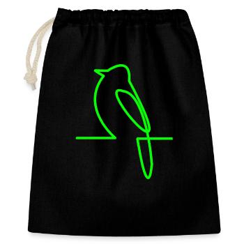 Glowing Bird Line Art - Gift Bag 40 x 50 cm - black - Front
