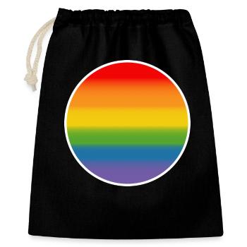 LGBT Arc-en-ciel LGBT LGBTQ LGBTQ queer - Sac cadeau 40 x 50 cm - noir - Devant