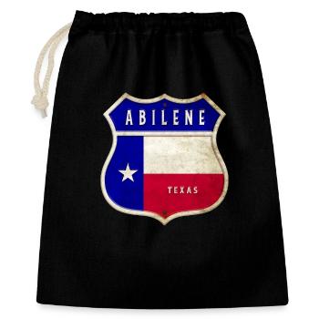 Drapeau Abilene - Motif écusson Texas - Sac cadeau 40 x 50 cm - noir - Devant