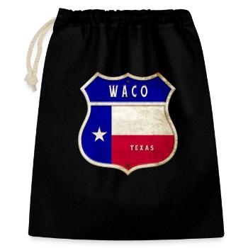 Design de drapeaux Waco Texas - Sac cadeau 40 x 50 cm - noir - Devant
