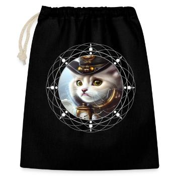 Cute steampunk kitten - Gift Bag 40 x 50 cm - black - Front