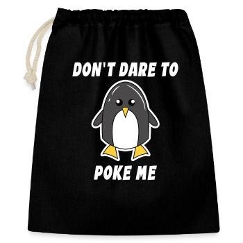 Tier Cool Pinguin Statement Seevogel Südpol Vogel - Geschenkbeutel aus Baumwolle (40 x 50 cm) - Schwarz - Vorne