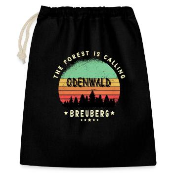 Breuberg Odenwald Design - Geschenkbeutel aus Baumwolle (40 x 50 cm) - Schwarz - Vorne