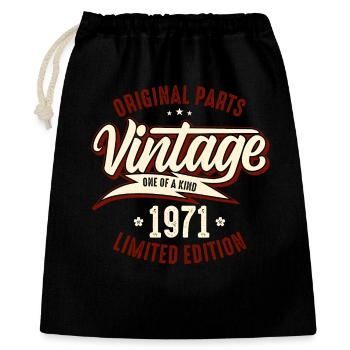 Vintage 1971 Limited Edition - Gift Bag 40 x 50 cm - black - Front