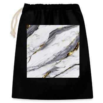 Marble White Gold Structure - Gift Bag 40 x 50 cm - black - Front