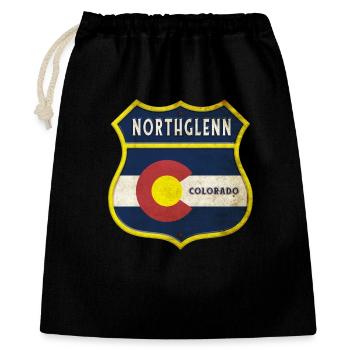 Northglenn Colorado Wappen Design - Geschenkbeutel aus Baumwolle (40 x 50 cm) - Schwarz - Vorne