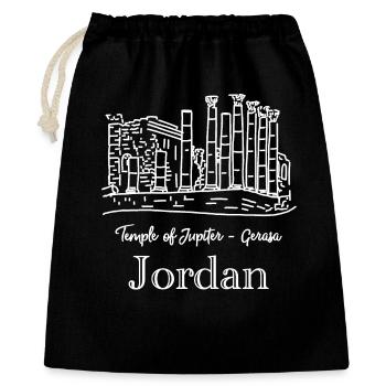 Jordan, Jerash, Temple of Jupiter - Gift Bag 40 x 50 cm - black - Front