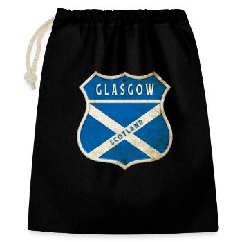 Design du drapeau de Glasgow, Écosse - Sac cadeau 40 x 50 cm - noir - Devant