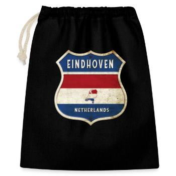Design du blason d'Eindhoven, Pays-Bas - Sac cadeau 40 x 50 cm - noir - Devant