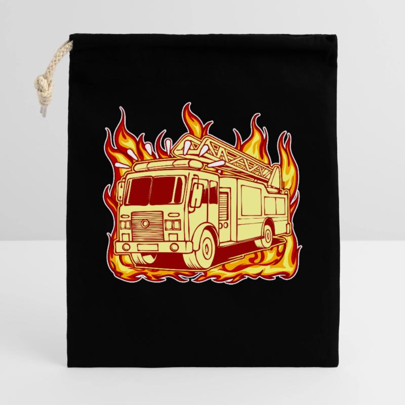 Fire Burning Fire Brigade Fire Engine Fire Protection Gift Bag 40 x 50 cm