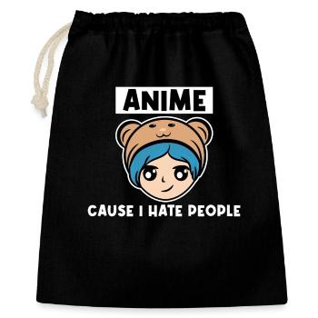 Pop Culture Manga Anime Déclaration Nerdy Geek Japon - Sac cadeau 40 x 50 cm - noir - Devant