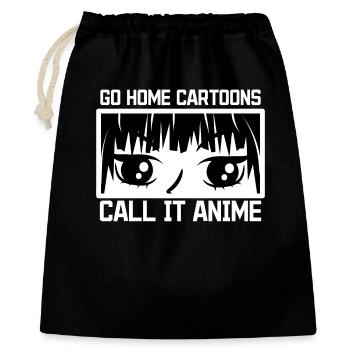 Manga Anime Déclaration Dessin animé Japon Culture Pop - Sac cadeau 40 x 50 cm - noir - Devant
