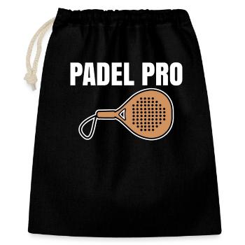 Sportart Spruch Spieler Padel Schläger Padelspiel - Geschenkbeutel aus Baumwolle (40 x 50 cm) - Schwarz - Vorne