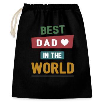 Meilleur papa du monde - Sac cadeau 40 x 50 cm - noir - Devant