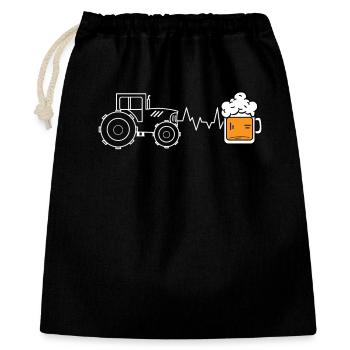 Tractor Farmer Field Vehicle Biobauer Commercial Vehicle - Gift Bag 40 x 50 cm - black - Front