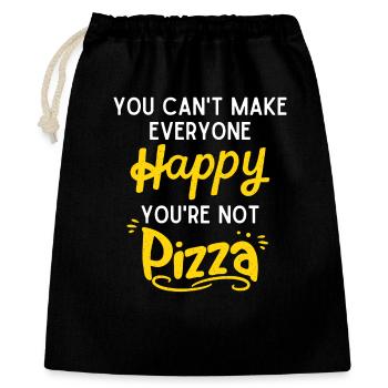 Happy Pizza - Gift Bag 40 x 50 cm - black - Front