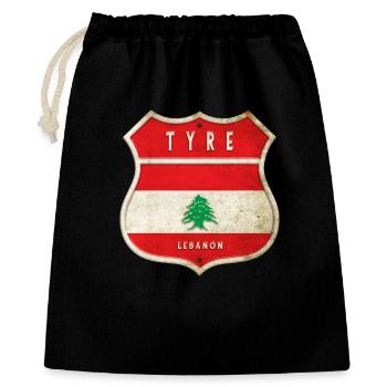 Tyre Lebanon coat of arms flag design - Gift Bag 40 x 50 cm - black - Front