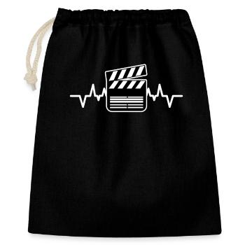Streaming Binge Watching Movies Filmabend Kino - Geschenkbeutel aus Baumwolle (40 x 50 cm) - Schwarz - Vorne