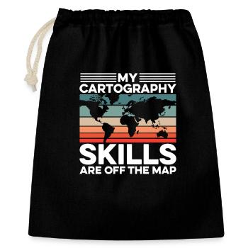Conception cartographique - Sac cadeau 40 x 50 cm - noir - Devant
