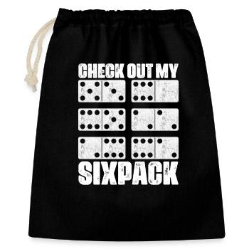 Conception de jeux Domino - Sac cadeau 40 x 50 cm - noir - Devant
