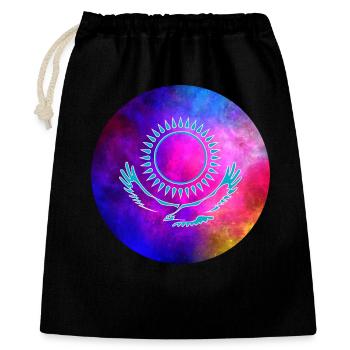 Kasachstan Galaxie Geschenk - Geschenkbeutel aus Baumwolle (40 x 50 cm) - Schwarz - Vorne