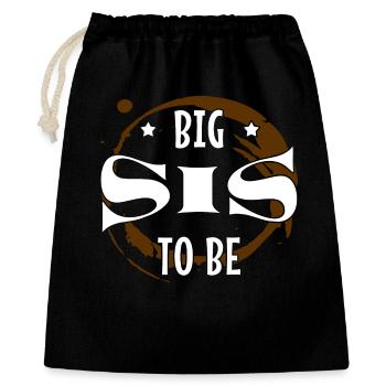 Frère et sœur Amour Big Brother Sis Déclaration - Sac cadeau 40 x 50 cm - noir - Devant