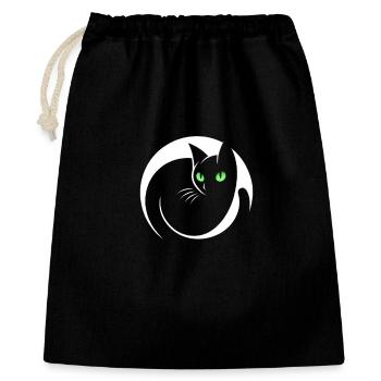 Chat noir élégant - Sac cadeau 40 x 50 cm - noir - Devant