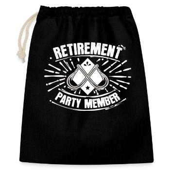 Pensionist Pensionierung Statement Ruhestand - Geschenkbeutel aus Baumwolle (40 x 50 cm) - Schwarz - Vorne