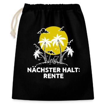 Ruhestand Pensionist Pensionierung Statement - Geschenkbeutel aus Baumwolle (40 x 50 cm) - Schwarz - Vorne