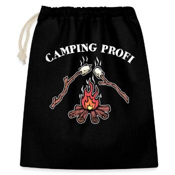 Campsite Campfire Statement Camping Hiker - Gift Bag 40 x 50 cm - black - Front