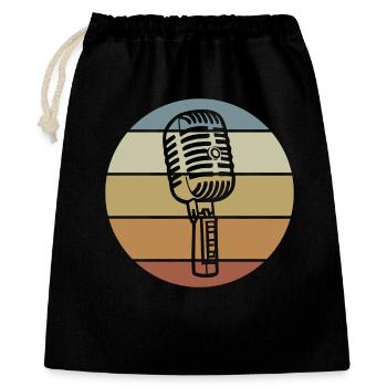 Retro Microphone - Gift Bag 40 x 50 cm - black - Front