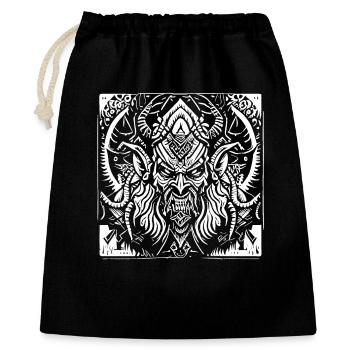 Demonic Devil on Pagan Tribal - Gift Bag 40 x 50 cm - black - Front